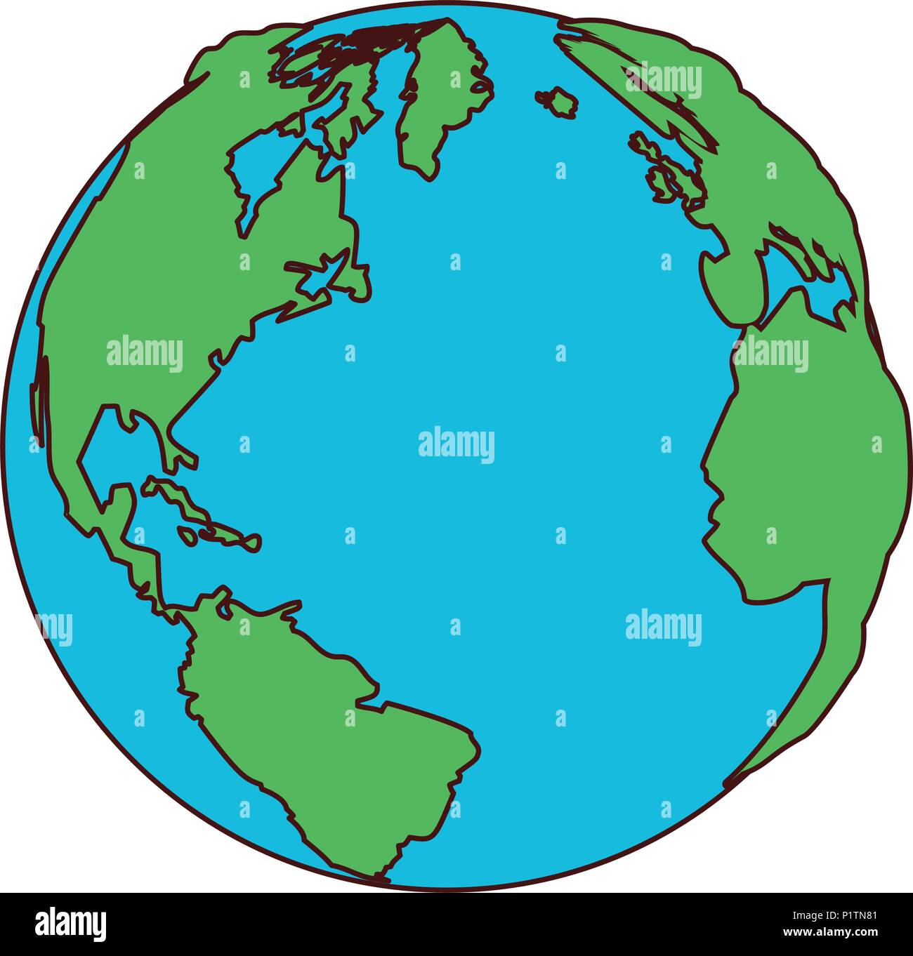 Earth planet isolated Stock Vector Image & Art - Alamy
