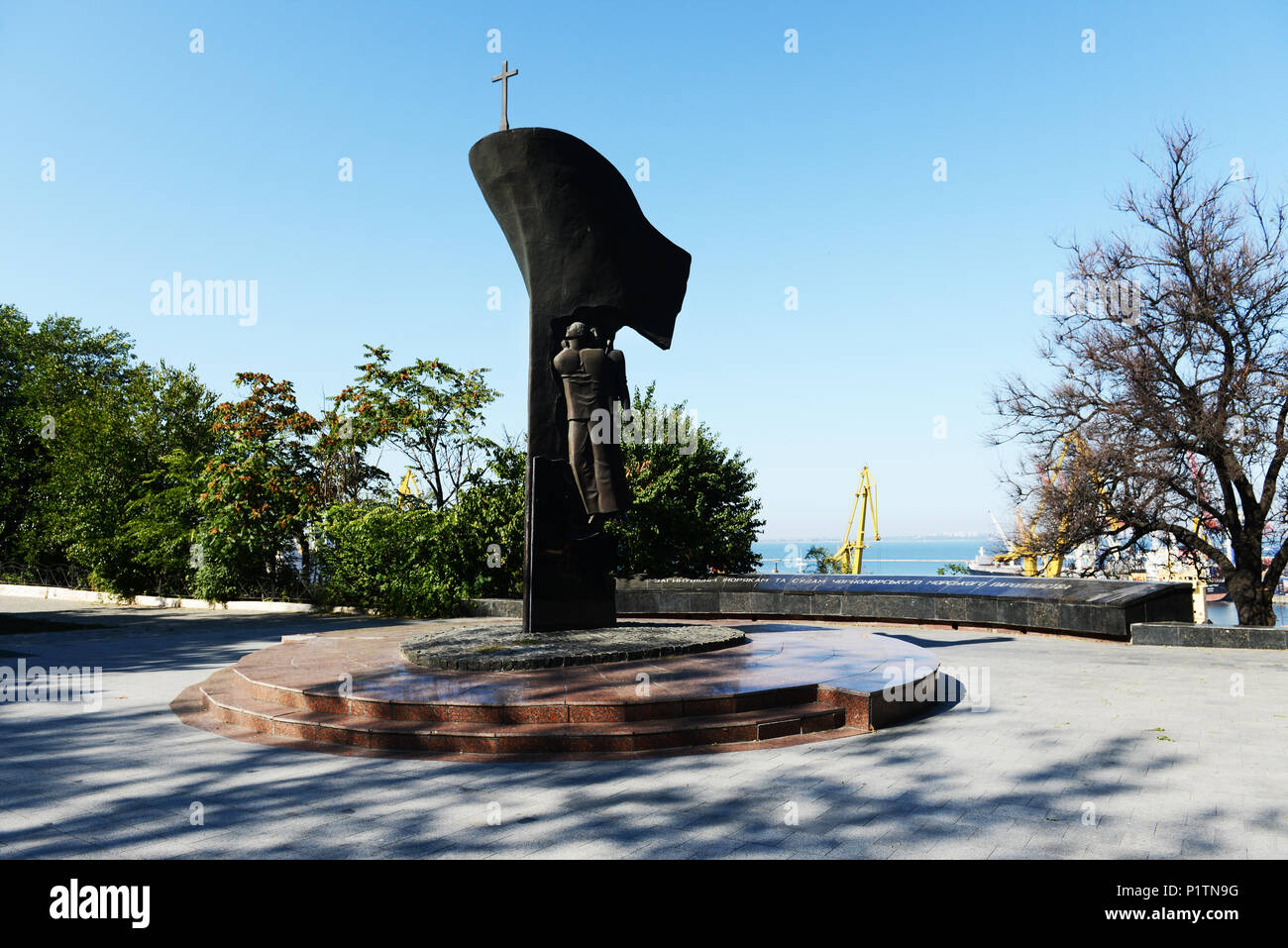 Monument to the Perished Sailors in Odessa, Ukraine. Stock Photo