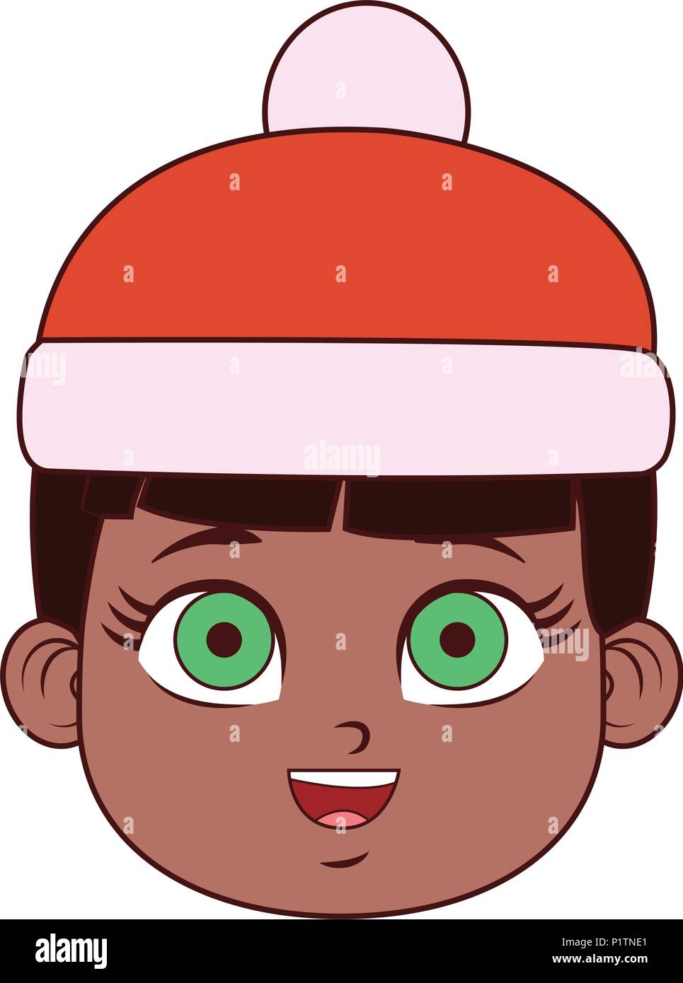 Cute girl with winter hat Stock Vector Image &amp; Art - Alamy