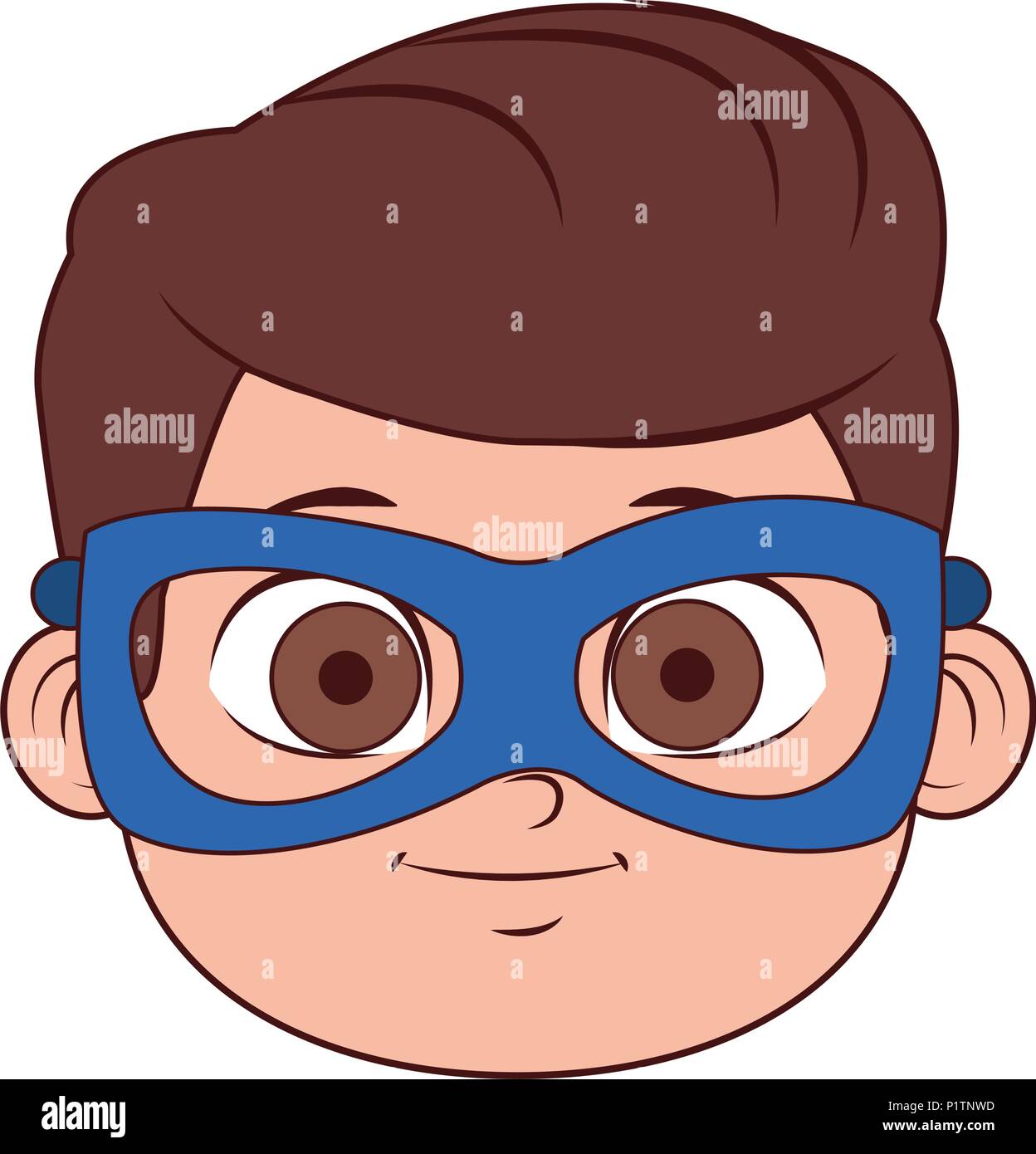 Cute boy with mask Stock Vector Image & Art Alamy