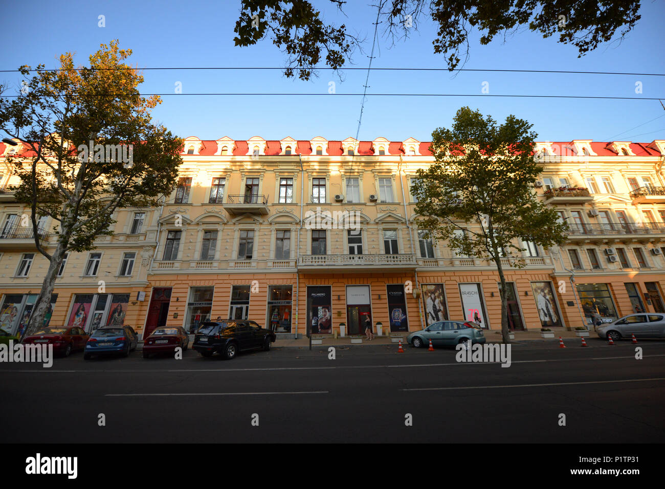 Beautiful old buildings in Odessa, Ukraine. Stock Photo