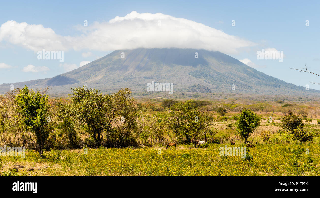 Ometepe Volcanic island Stock Photo