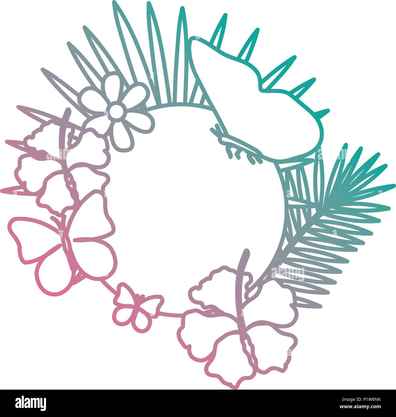 flowers garden with butterflies Stock Vector Image & Art - Alamy