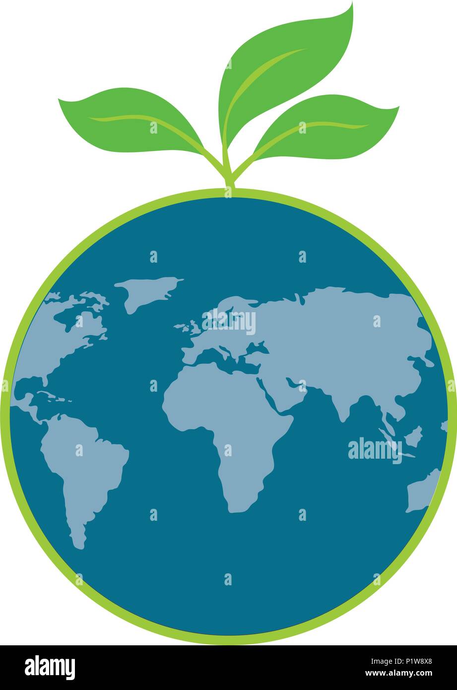 save the planet earth with leafs plant ecology Stock Vector Image & Art ...