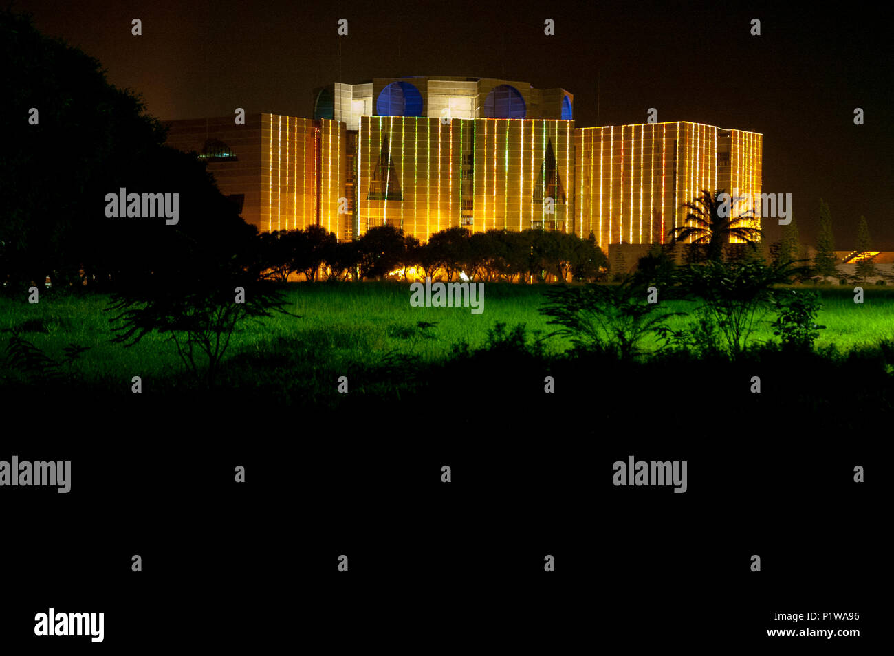 The National Assembly Building of Bangladesh or Jatiyo Sangsad Bhaban