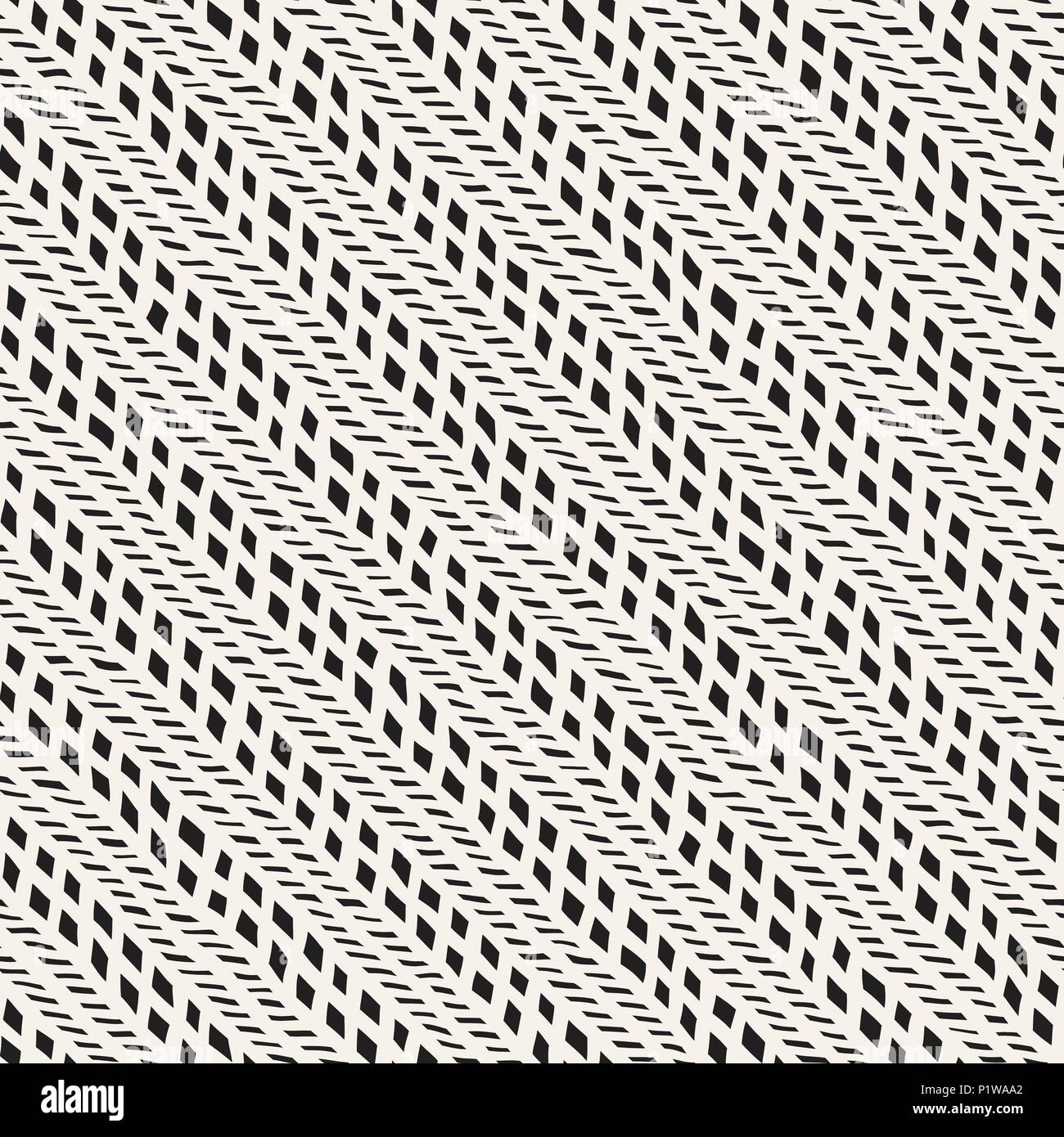 Simple ink geometric pattern. Monochrome black and white strokes ...