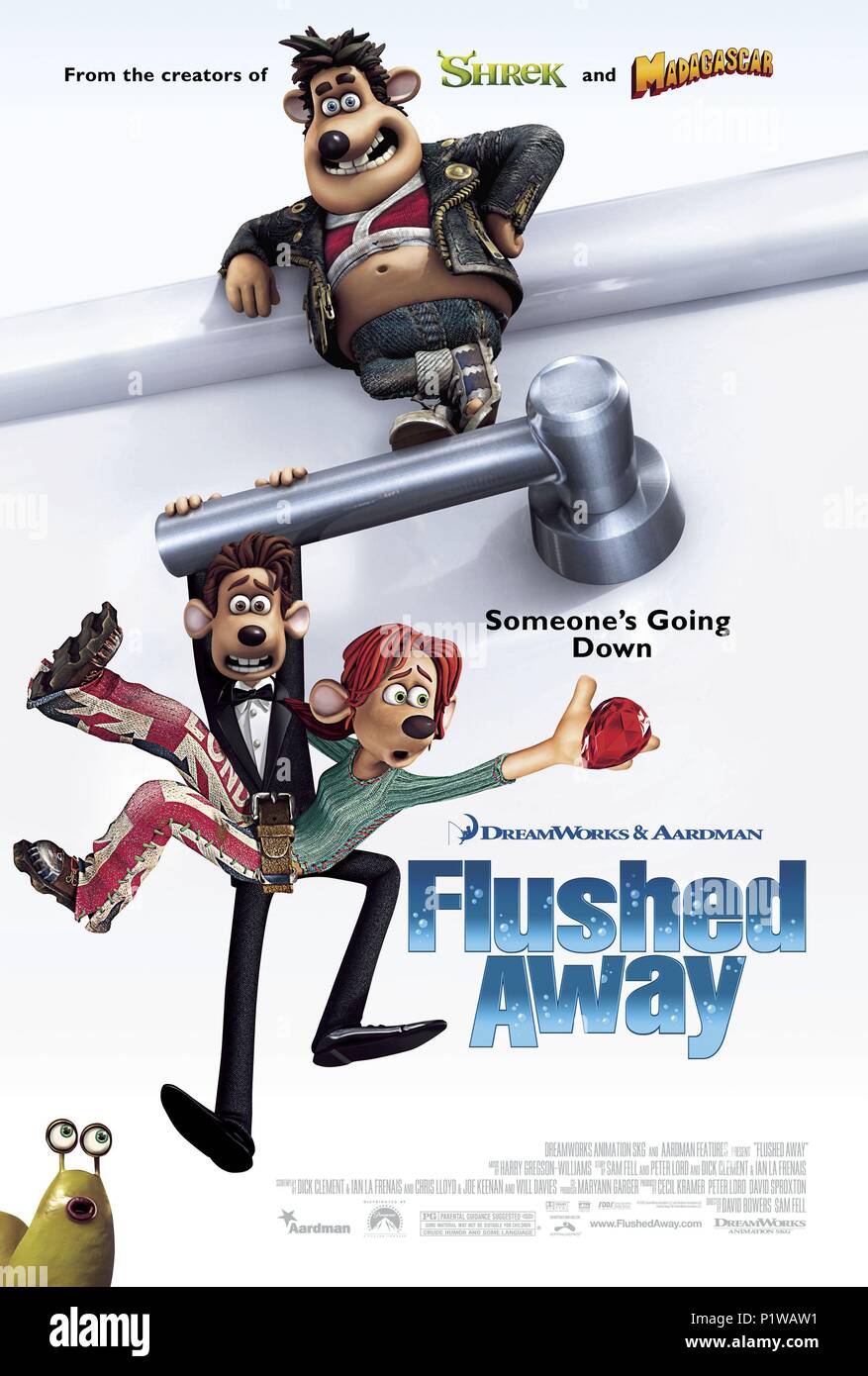 Original Film Title: FLUSHED AWAY.  English Title: FLUSHED AWAY.  Film Director: DAVID BOWERS; SAM FELL.  Year: 2006. Credit: DREAMWORKS ANIMATION/AARDMAN ANIMATIONS/DREAMWORKS SKG / Album Stock Photo