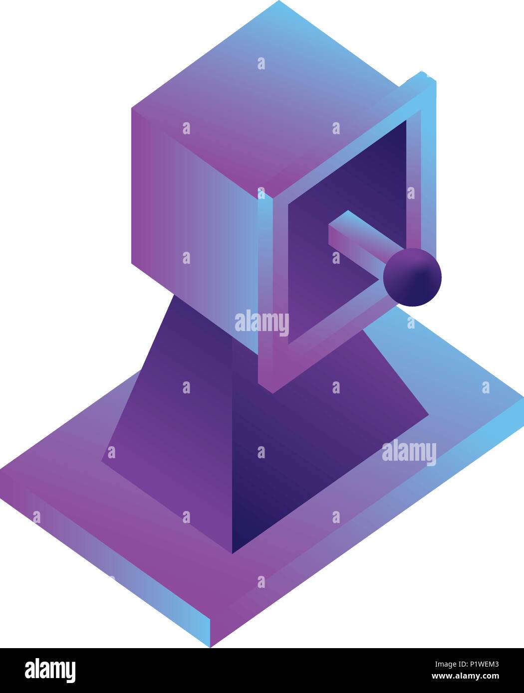 satellite antenna isometric icon vector illustration design Stock Vector