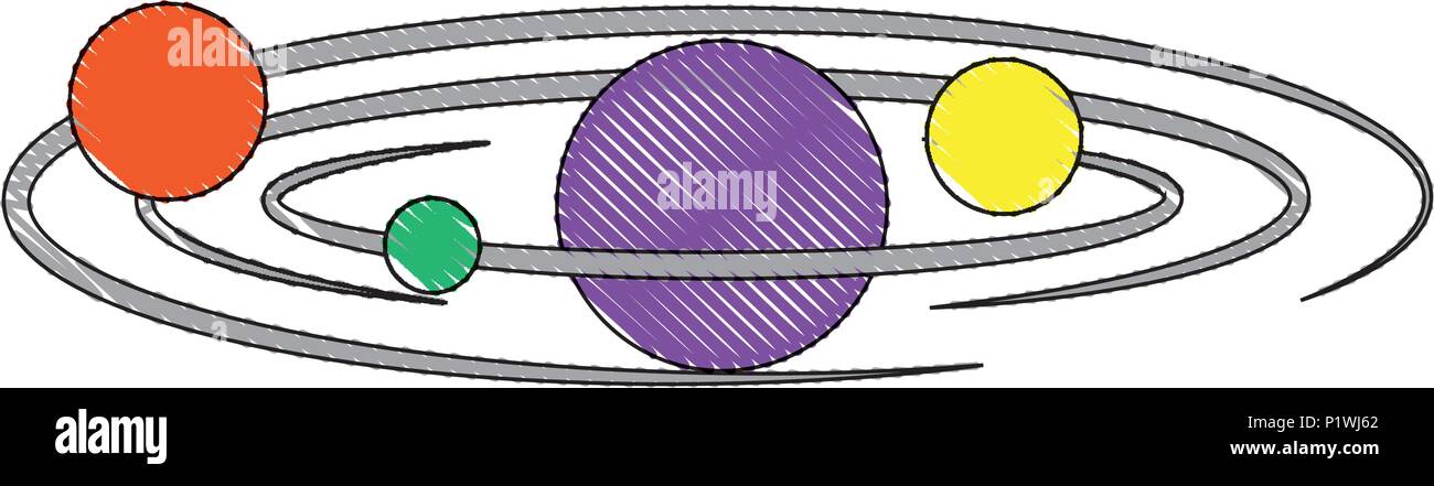 solar system planets galaxy astronomy vector illustration Stock Vector ...