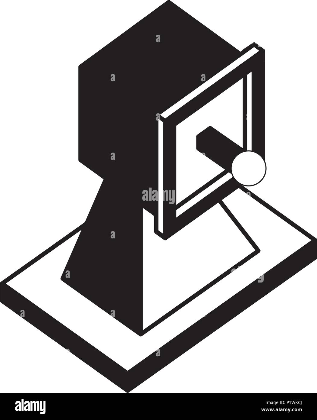 satellite antenna isometric icon vector illustration design Stock Vector