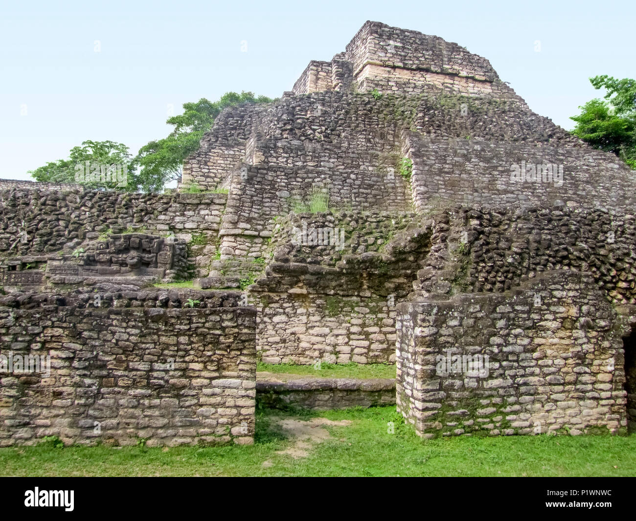 ancient Maya archaeological site named Caracol located in Belize in Central America Stock Photo