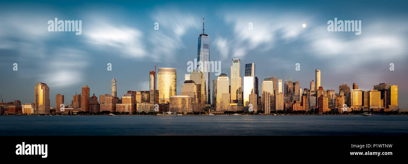 New York Skyline from Newport Stock Photo