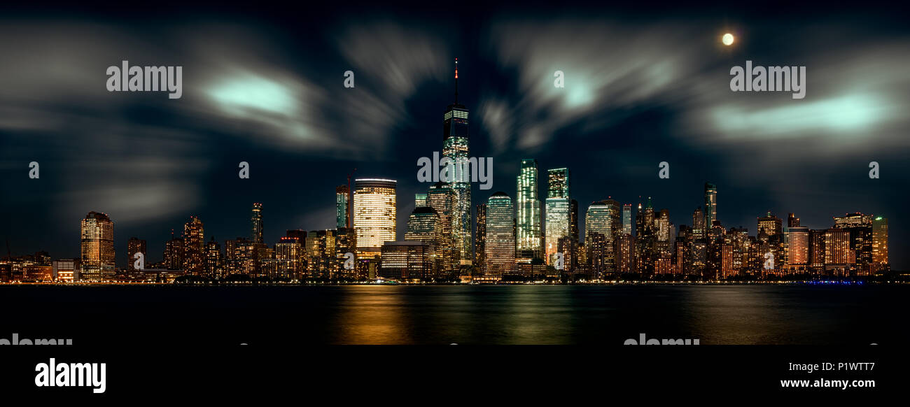 New York Skyline from Newport Stock Photo