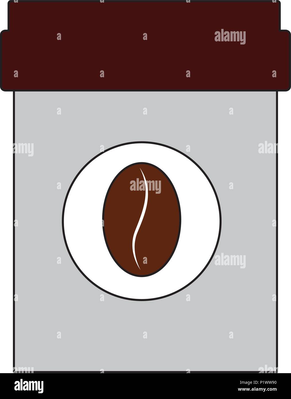 coffee container fresh product image vector illustration Stock Vector ...