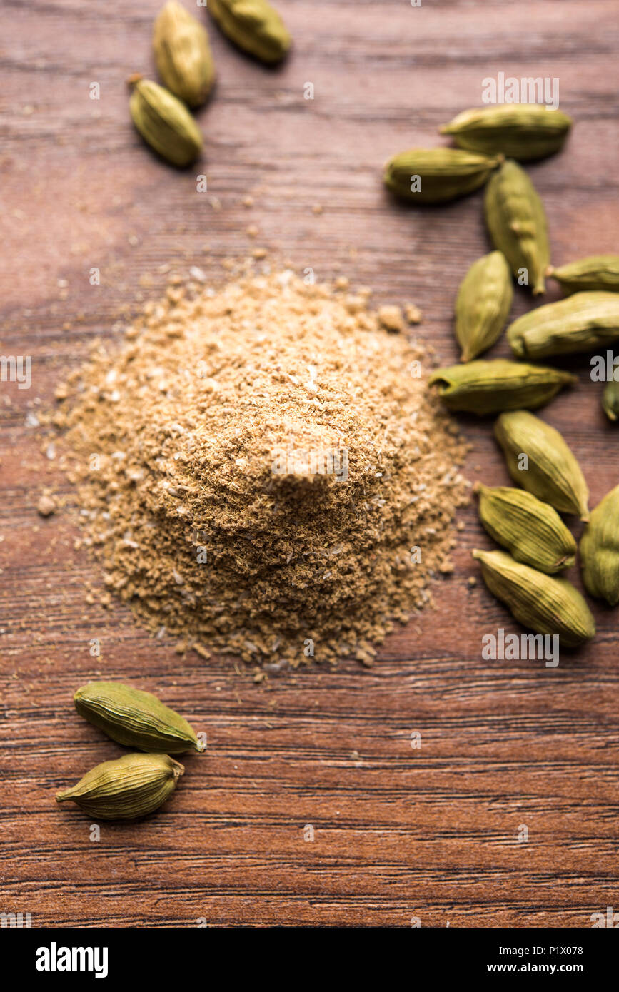 Elaichi Or Cardamom Powder In Bowl Or Heap Over Moody Background With Pods Selective Focus Stock Photo Alamy,Spiced Tea Mix