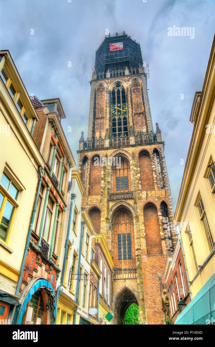 View of the Dom Tower of Utrecht, the Netherlands Stock Photo