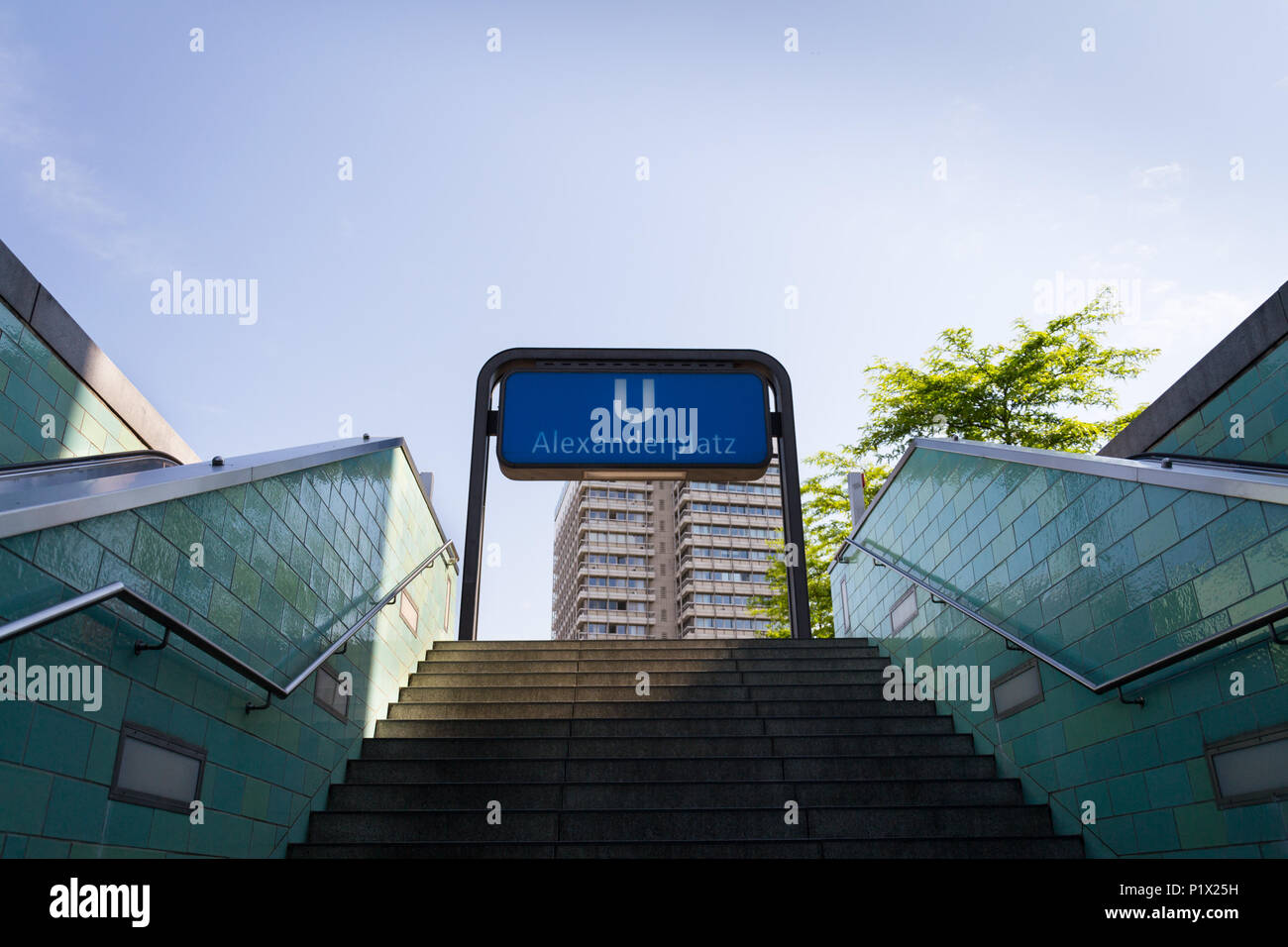 BERLIN, GERMANY - MAY 15 2018: U-Bahn Alexanderplatz rapid transit subway station on May 15, 2018 in Berlin, Germany. Stock Photo