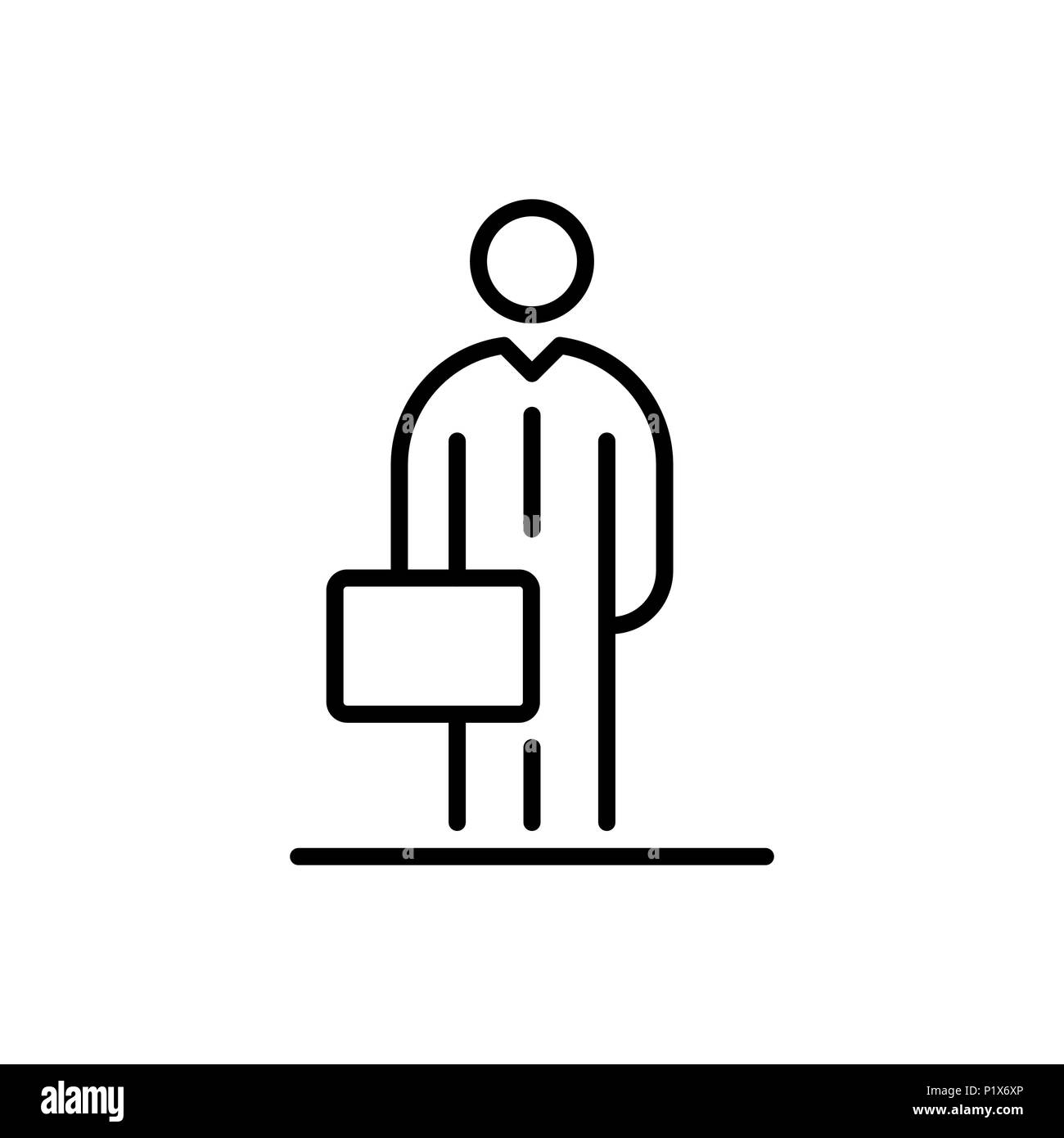 Businessman icon avatar simple flat style illustration. Stock Vector