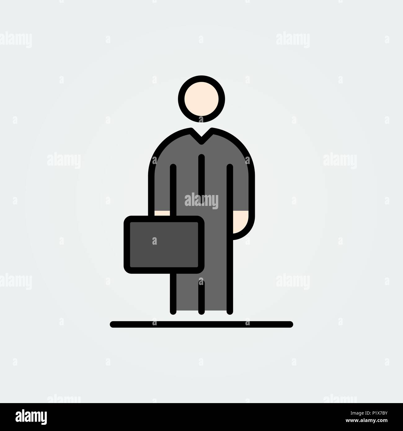 Businessman icon avatar simple flat style illustration Stock Vector ...