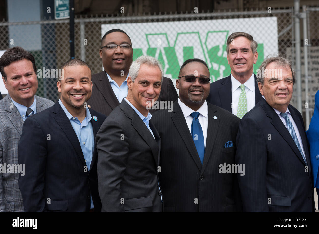 Attendees at the groundbreaking ceremony for the redevelopment of Cook