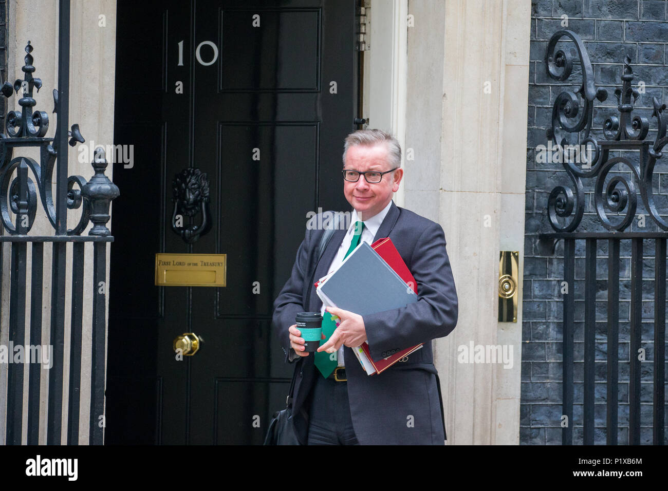 Michael Gove, Secretary of State for Environment, Food and Rural Affairs, at Downing Street for a Cabinet meeting Stock Photo