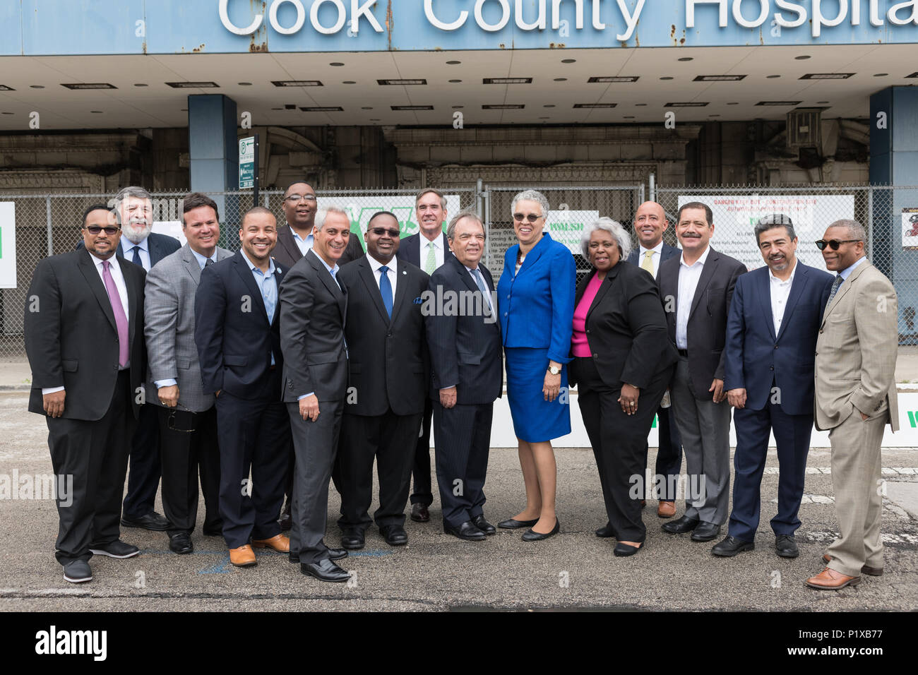 Attendees at the groundbreaking ceremony for the redevelopment of Cook