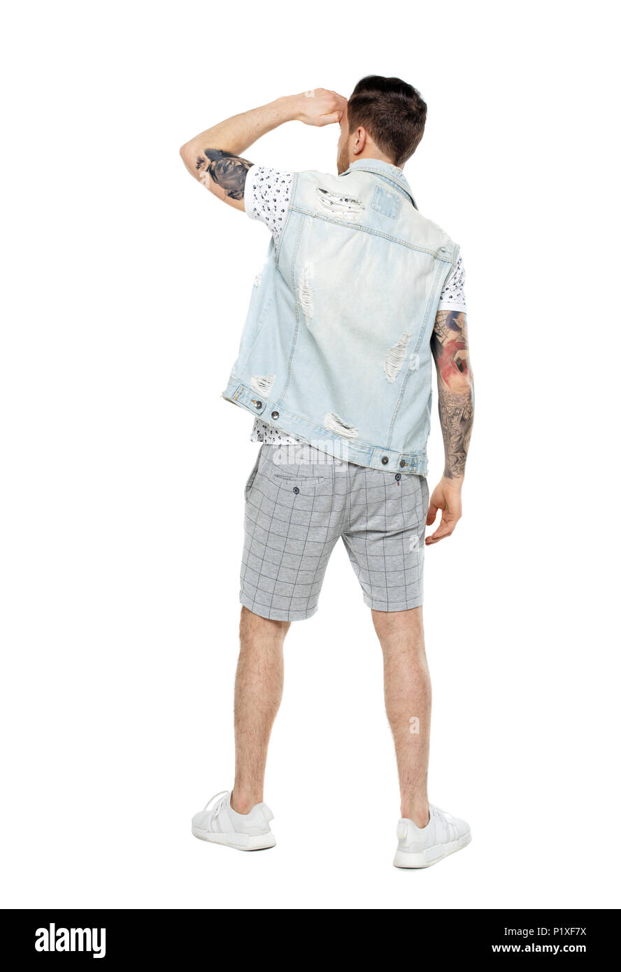 Young man tattoo over Cut Out Stock Images Pictures Alamy