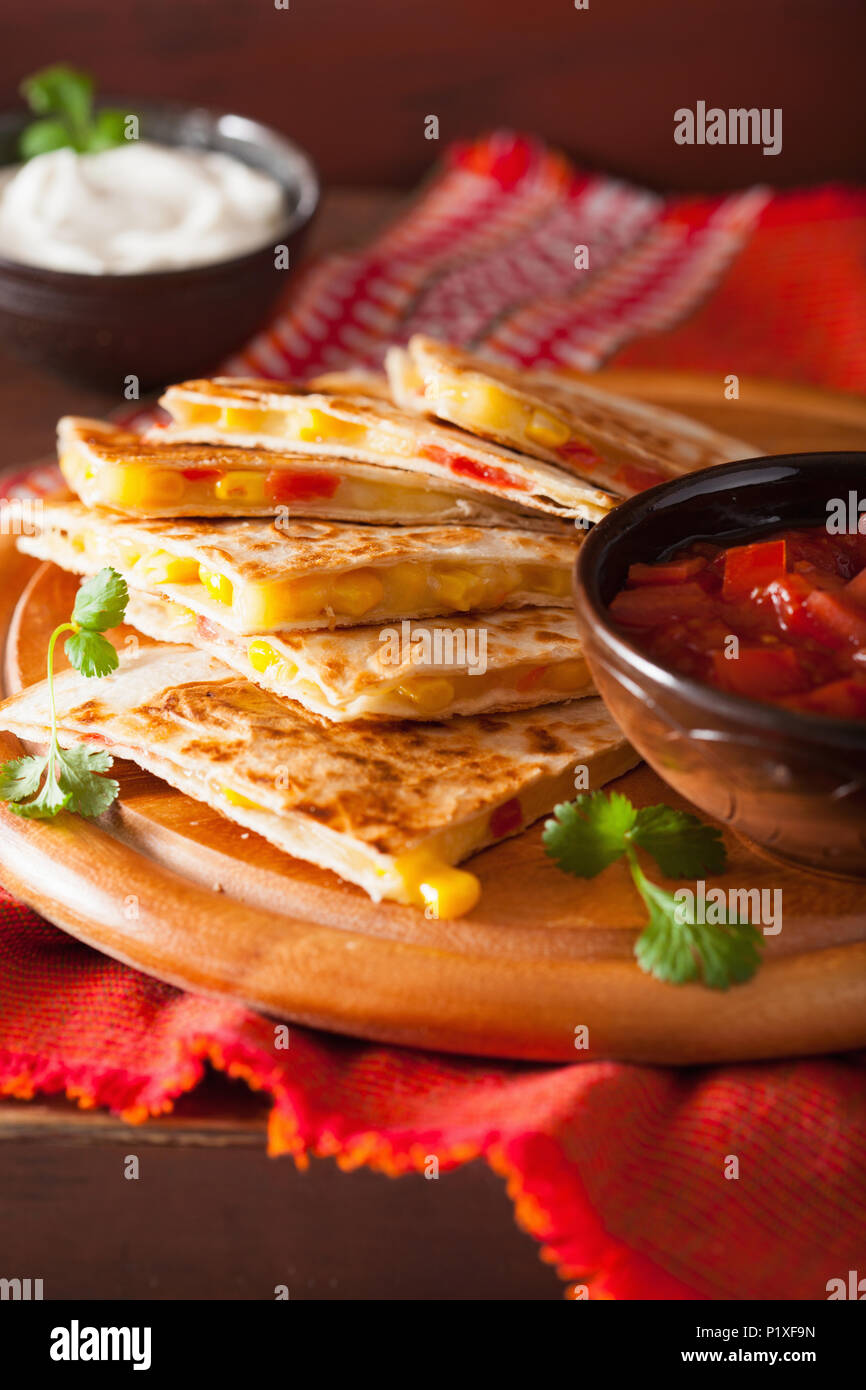 mexican quesadilla with tomato corn cheese Stock Photo Alamy