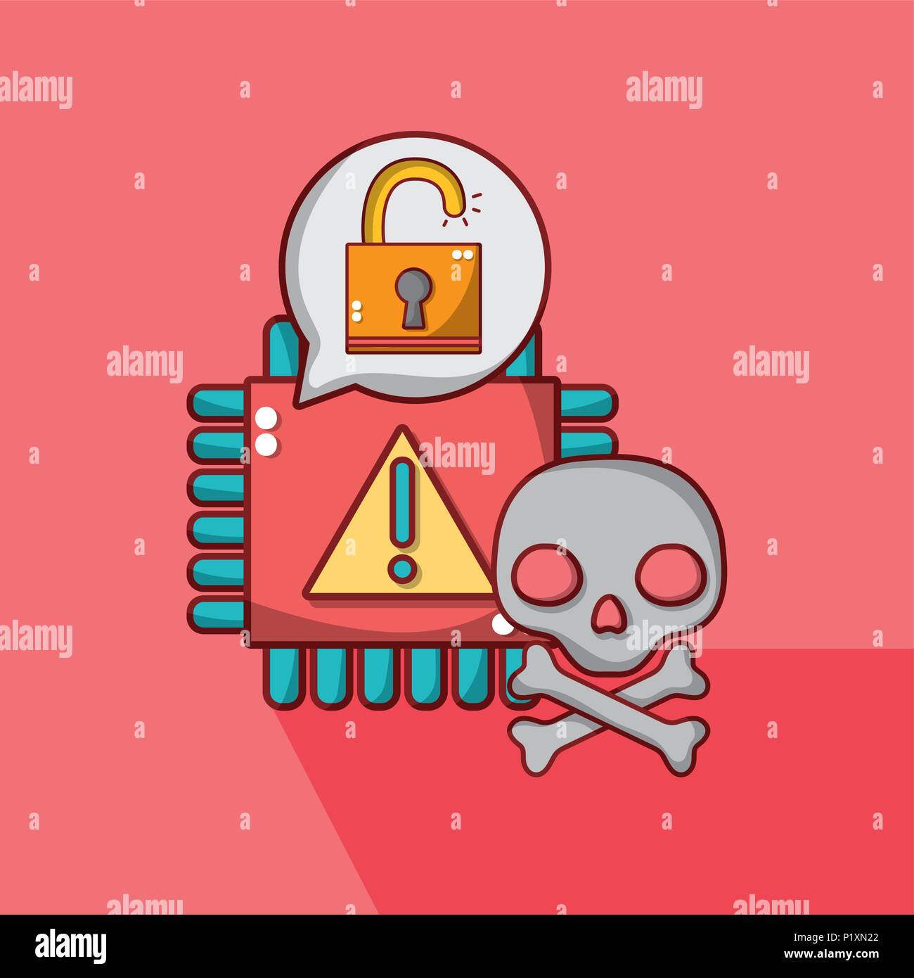 Meltdown and spectre Stock Vector