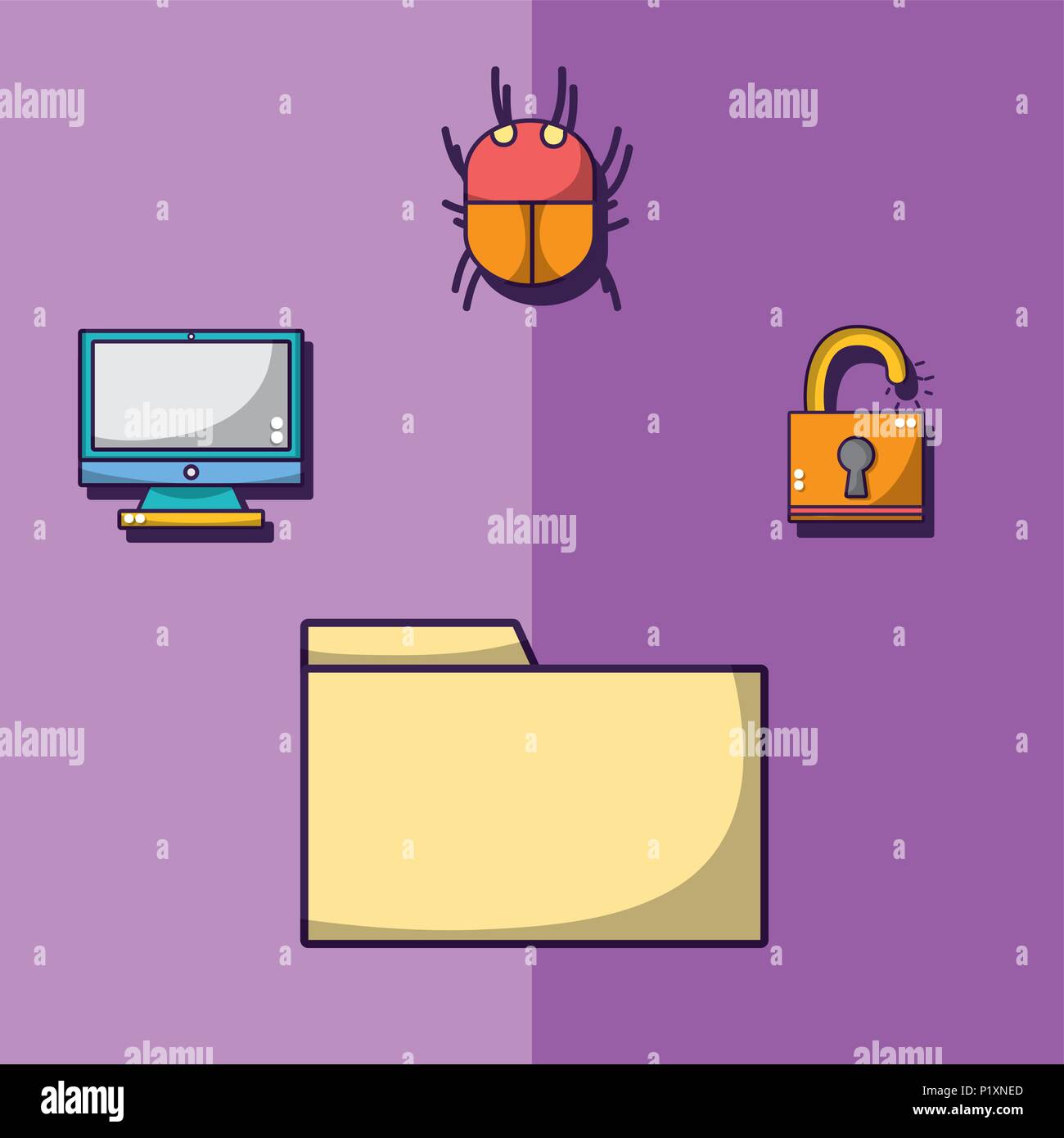 Set of security system icons Stock Vector Image & Art - Alamy