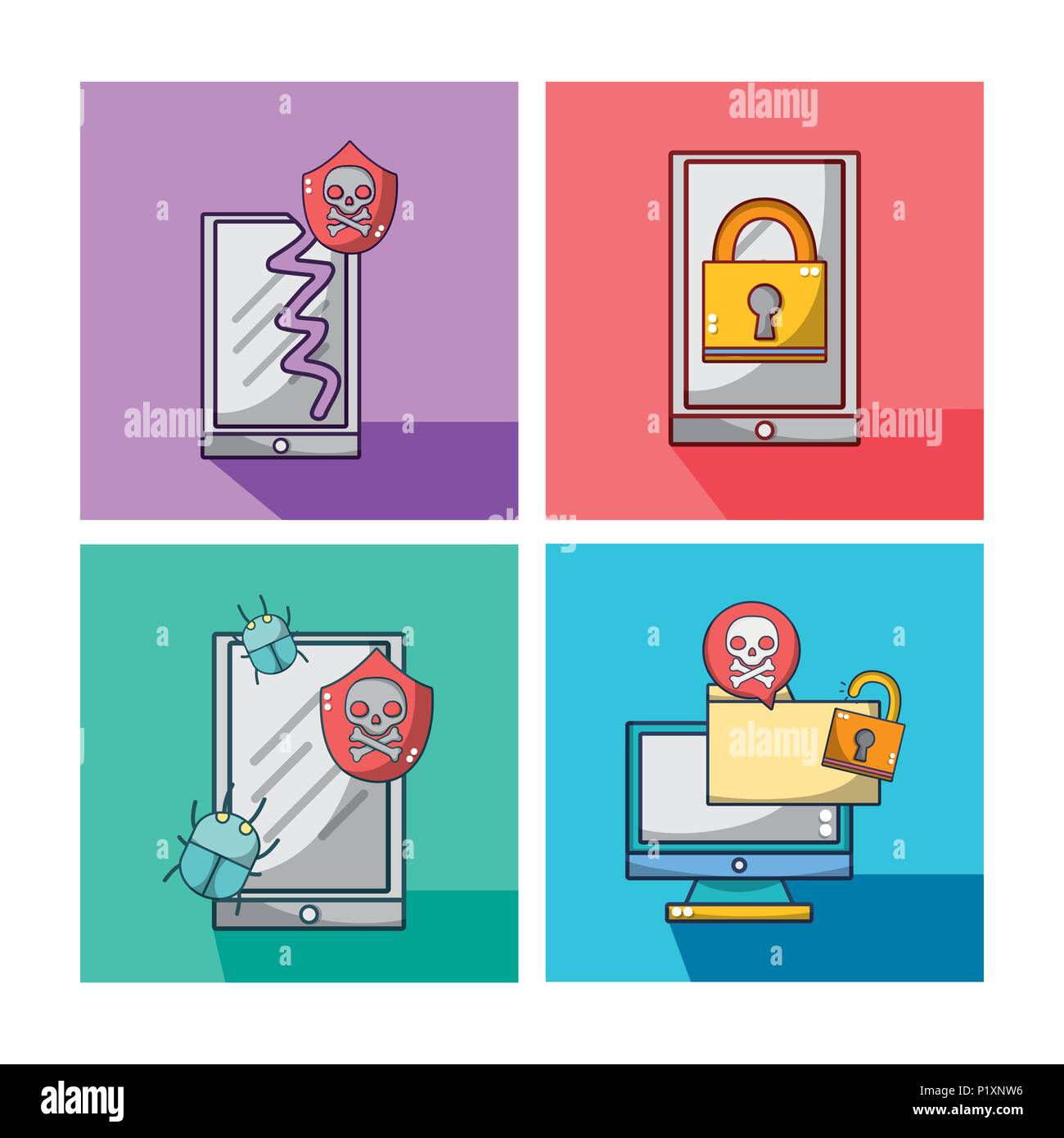 Set of security system icons Stock Vector Image & Art - Alamy