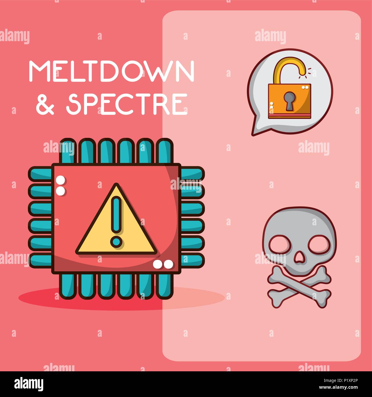 Meltdown and spectre Stock Vector