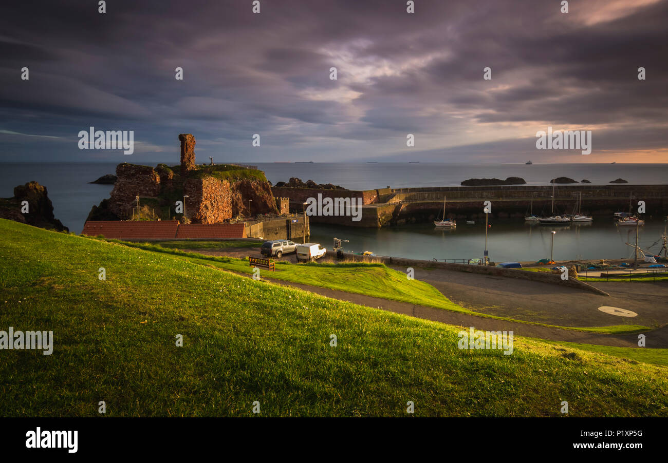 El castillo de Dunbar Stock Photo