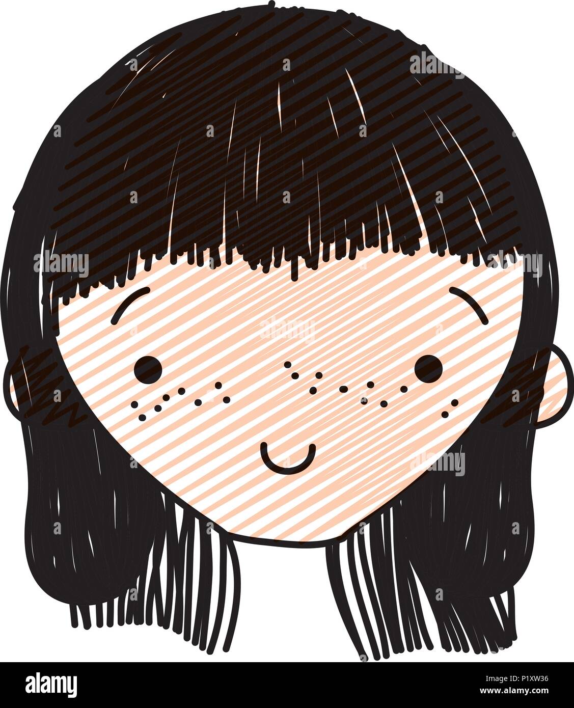 doodle happy girl head with hairstyle design Stock Vector Image & Art - Alamy doodle happy girl head with hairstyle design Stock Vector Image & Art - Alamy