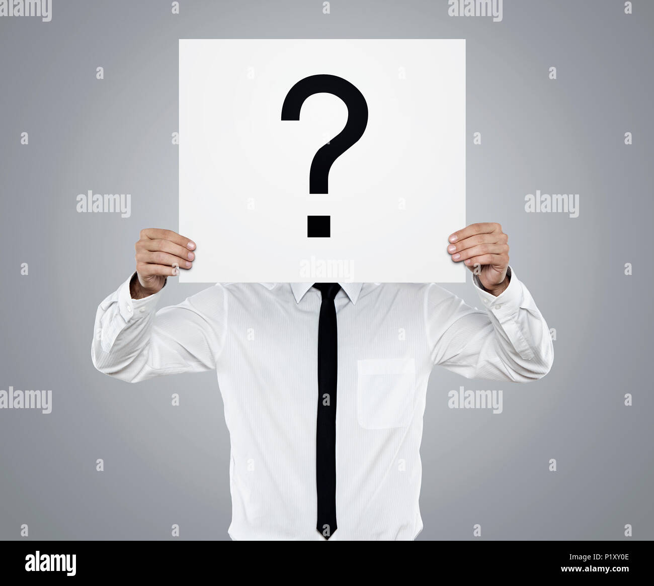 White man question mark hi-res stock photography and images - Alamy