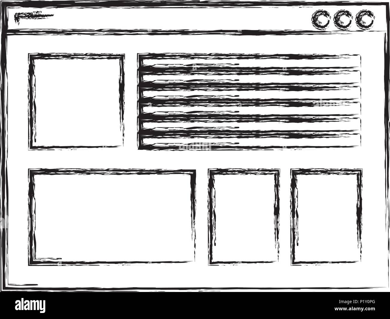 grunge internet window web interface technology Stock Vector Image ...