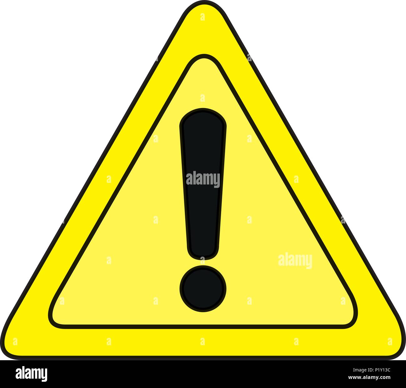 color darger caution emblem and warning symbol Stock Vector Image & Art ...