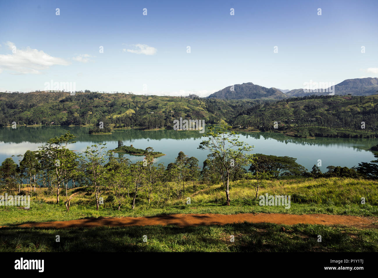 Beautifully landscape of Sri Lanka. beautiful blue sky and mountains in ...