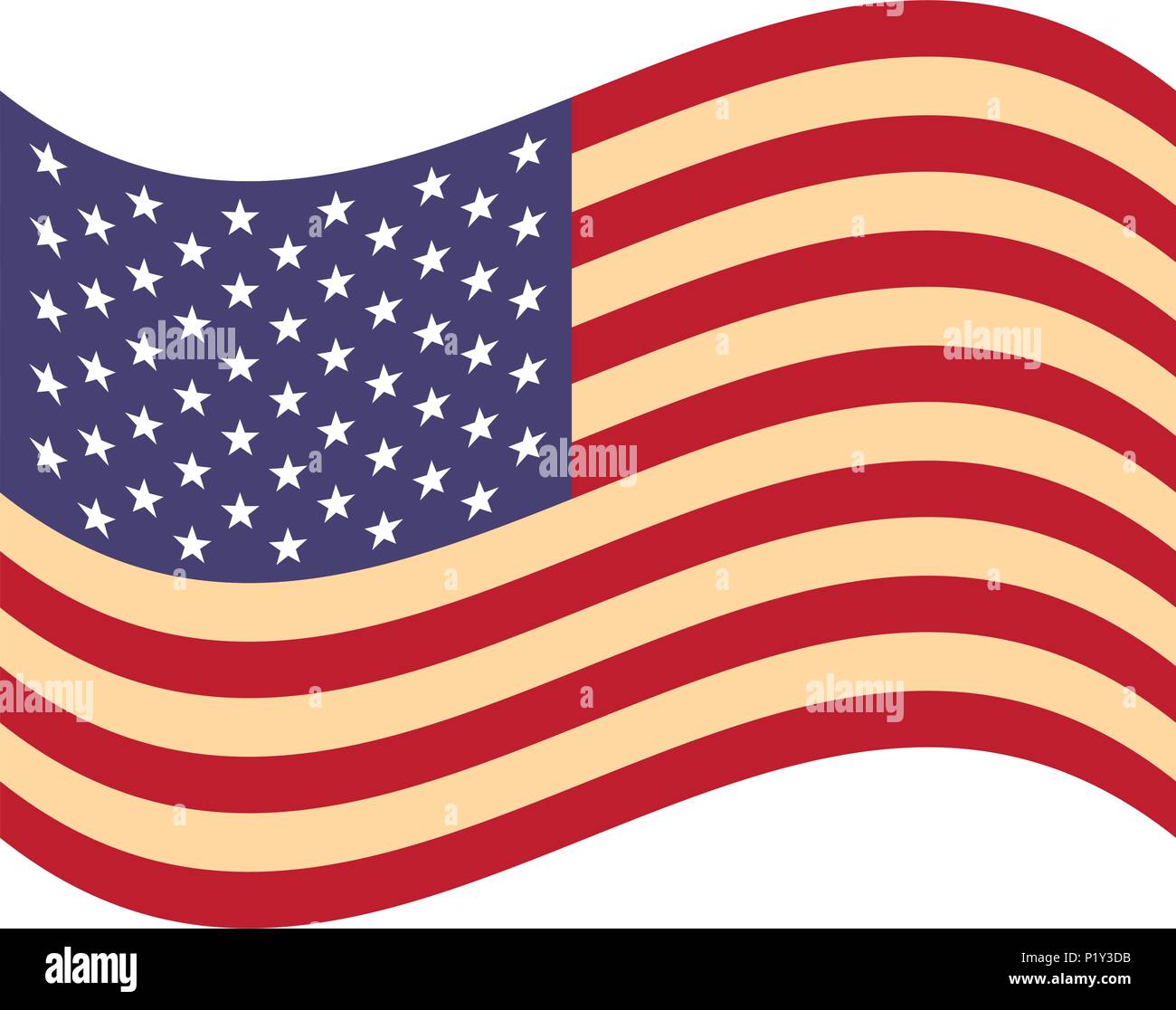 waving united states of america flag vector illustration Stock Vector ...
