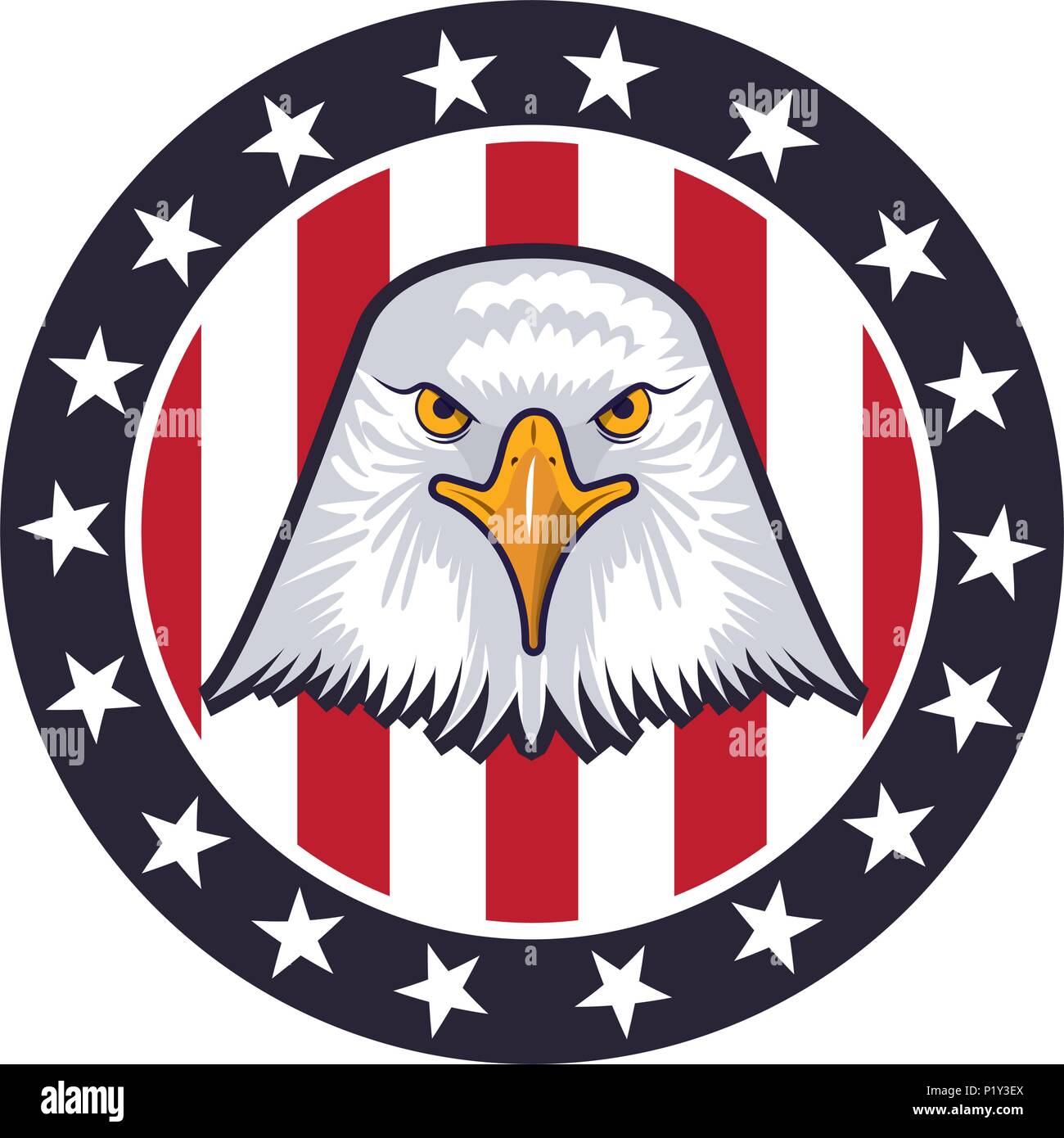 american eagle usa flag emblem vector illustration Stock Vector Image & Art Alamy