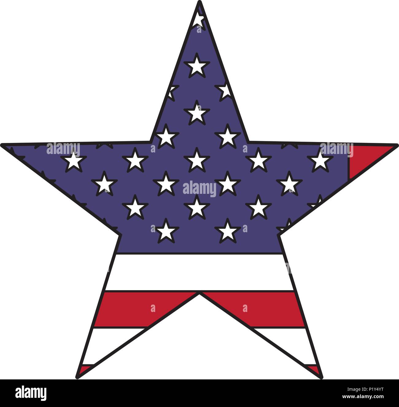 united states of america star emblem vector illustration design Stock ...