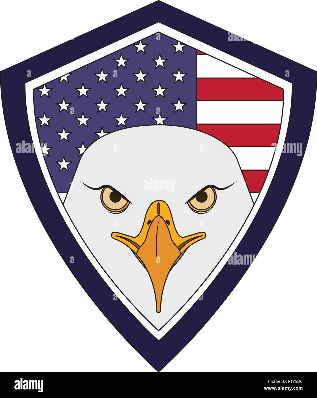 american bald eagle shield vector illustration design Stock Vector ...