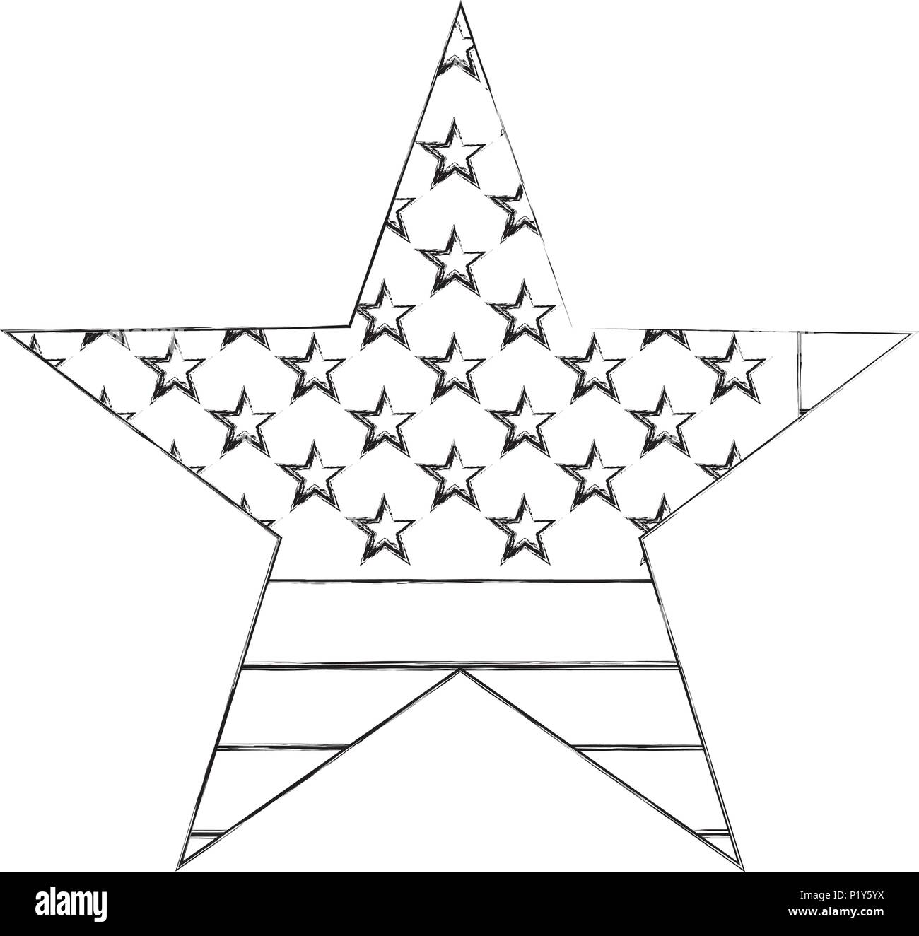 united states of america star emblem vector illustration design Stock ...