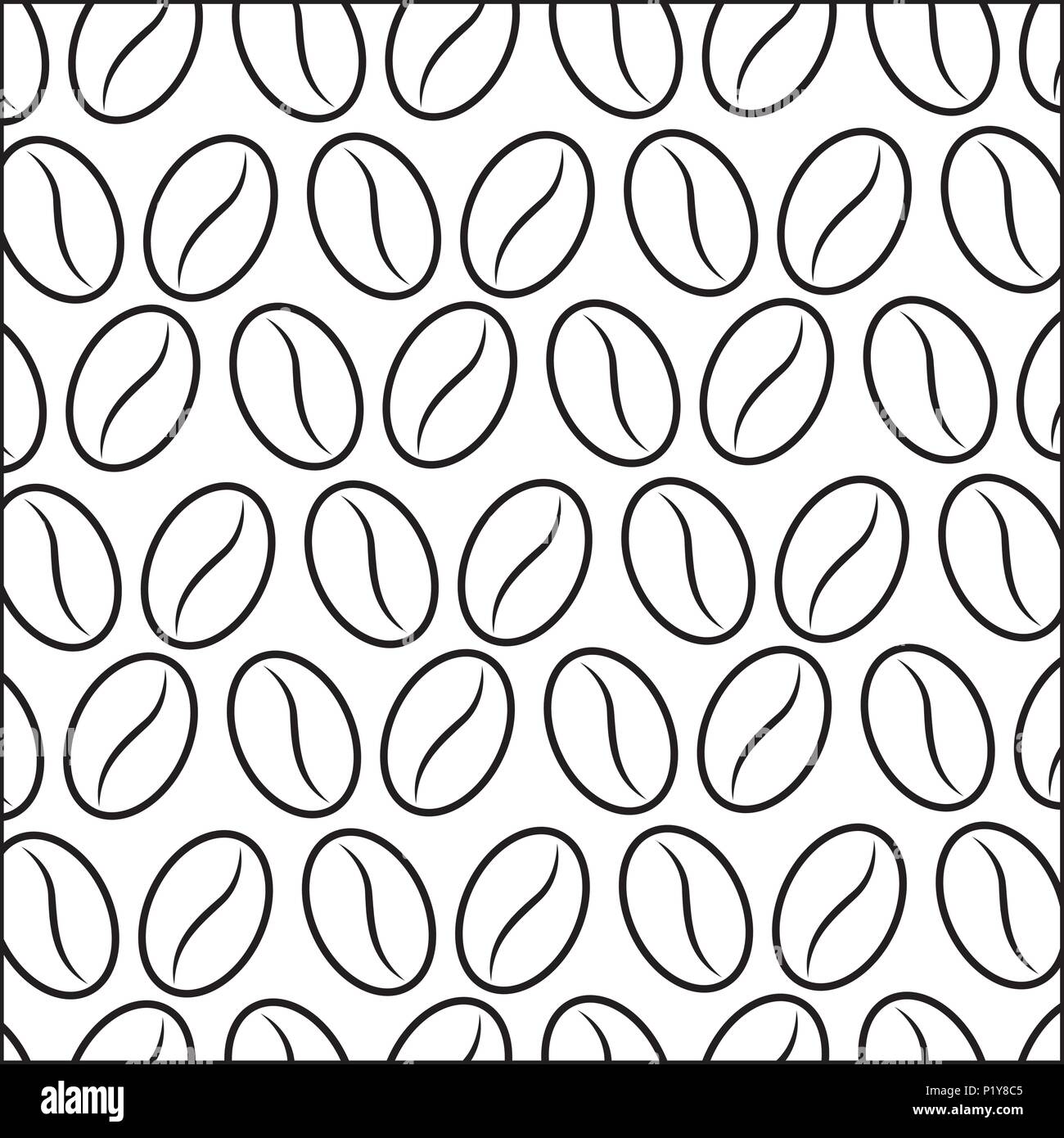 coffee grains isolated pattern vector illustration design Stock Vector ...