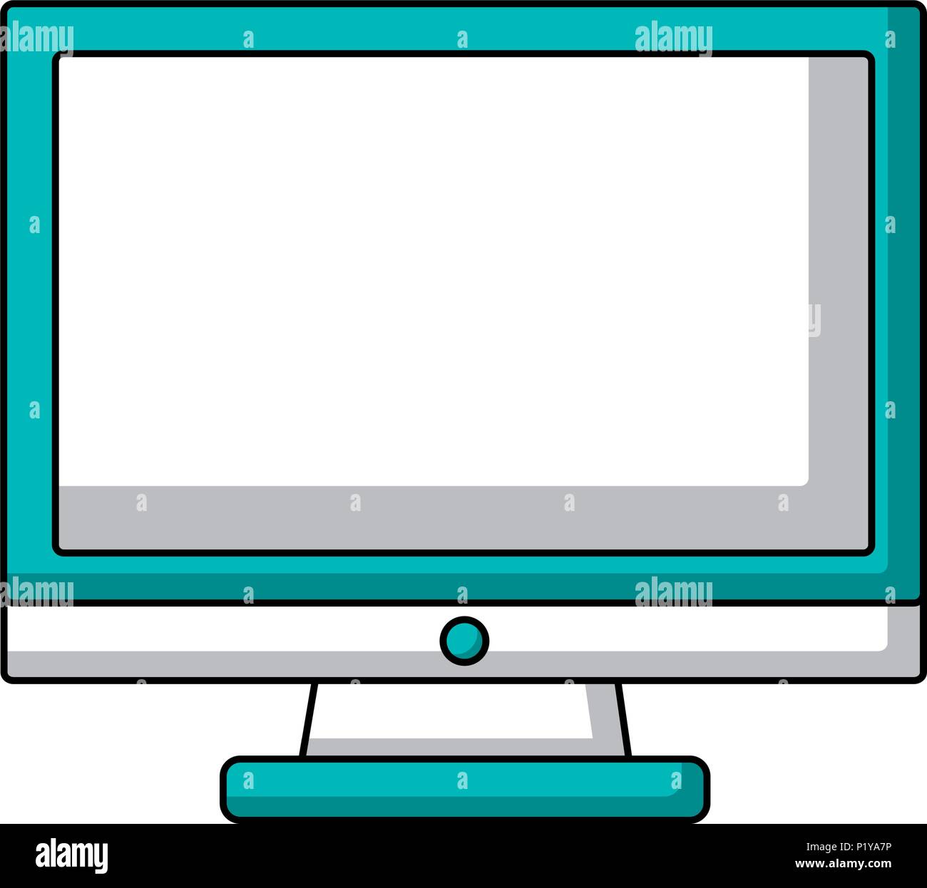 monitor computer device technology image vector illustration Stock ...