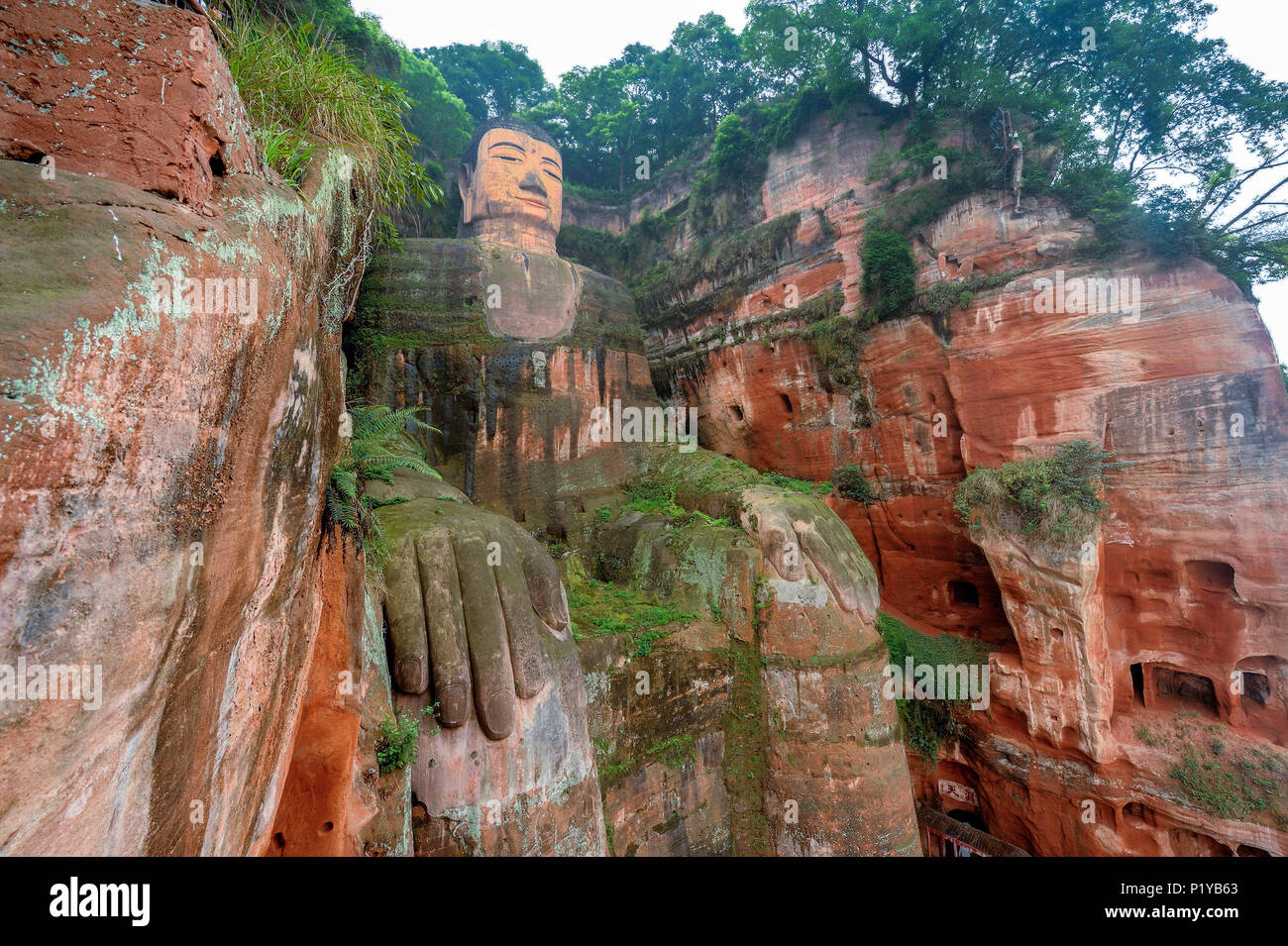 China, Sichuan, Leshan Giant Buddha Stock Photo