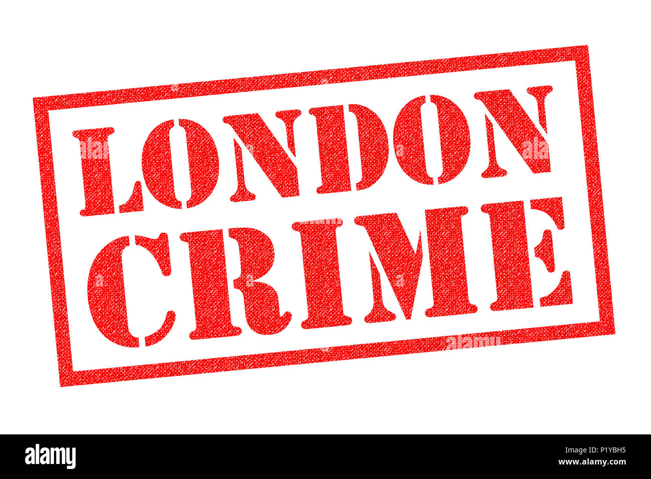 LONDON CRIME red Rubber Stamp over a white background. Stock Photo