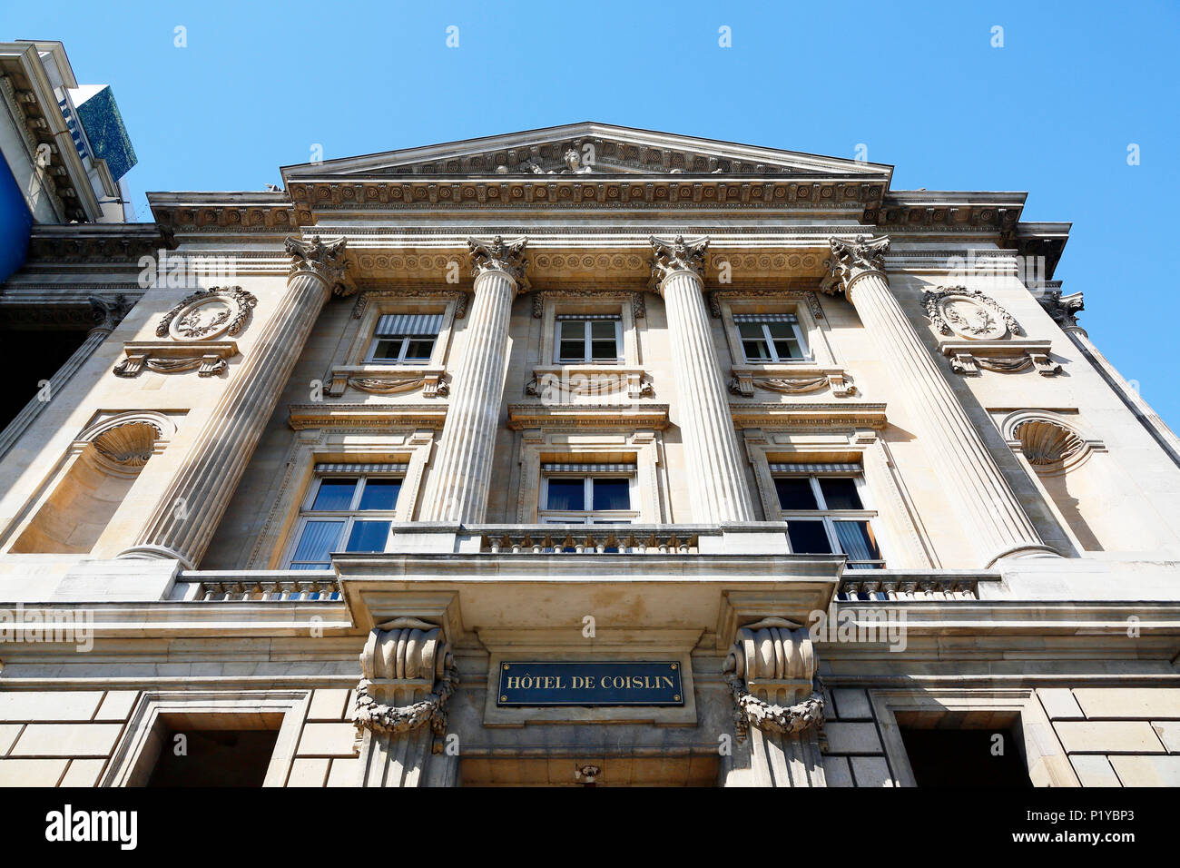 Paris, 8th district. Place of the Concorde. Frontage of  hotel of Coislin. Stock Photo