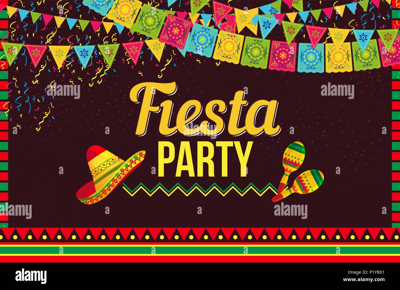 Bright poster for Fiesta party promotion Stock Vector Image & Art