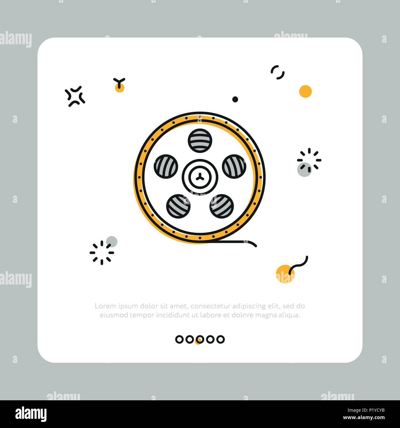 Reel icon flat style Stock Vector Images - Alamy